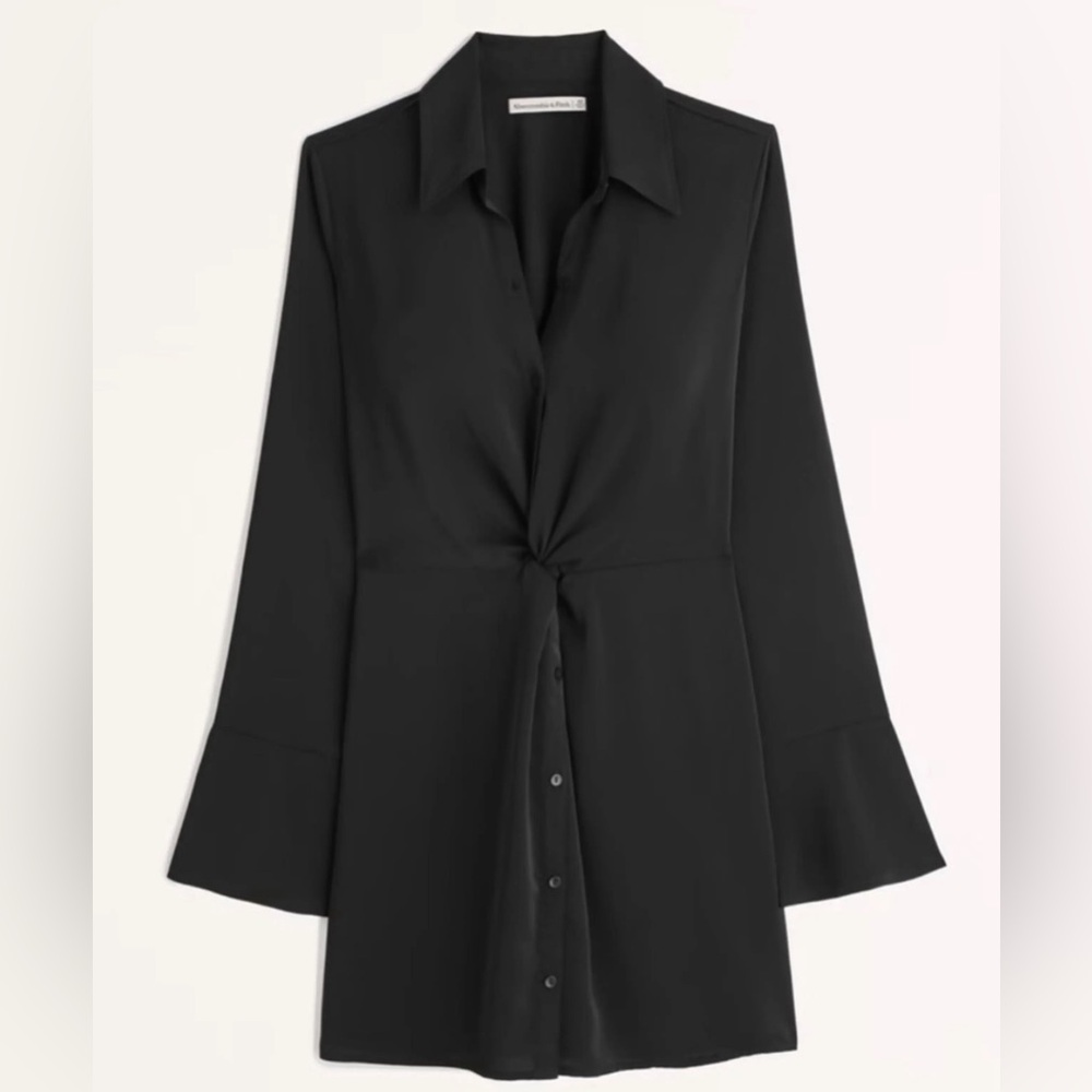 Abercrombie Long-Sleeve Front Knot Dress